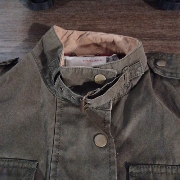 Banana Republic heritage Women's Field Safary Jacket Green Adventure size S - Picture 4 of 15